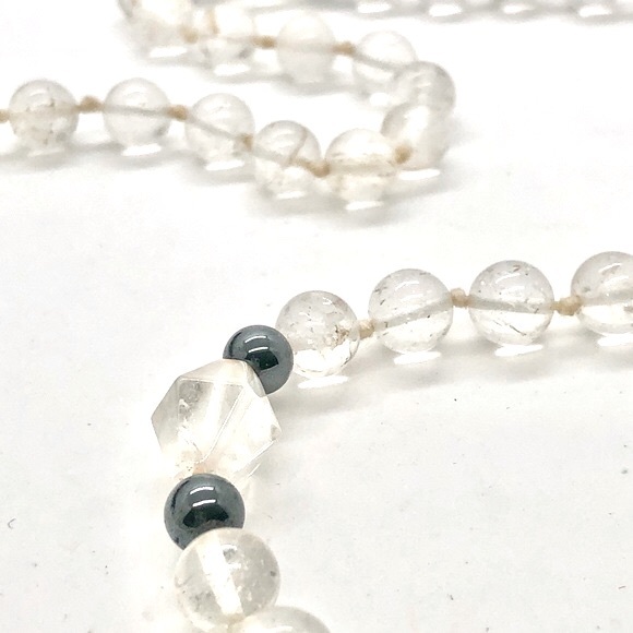 Vintage Glass Bead Necklace & Rose Quartz Earrings - Picture 8 of 9